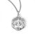 Round Shaped Sterling Silver Vintage Miraculous Medal on 18" Chain