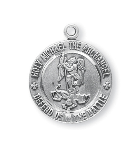 St. Michael Sterling Silver Round Medal
