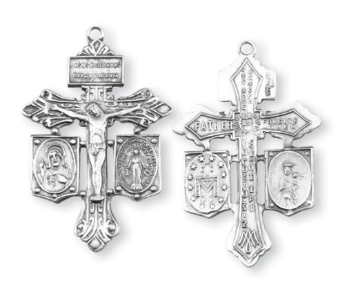 Crucifix - Pierced Pardon Silver
