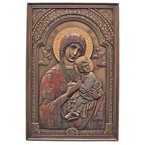 Our Lady of Perpetual Help Plaque Cold Cast Bronze
