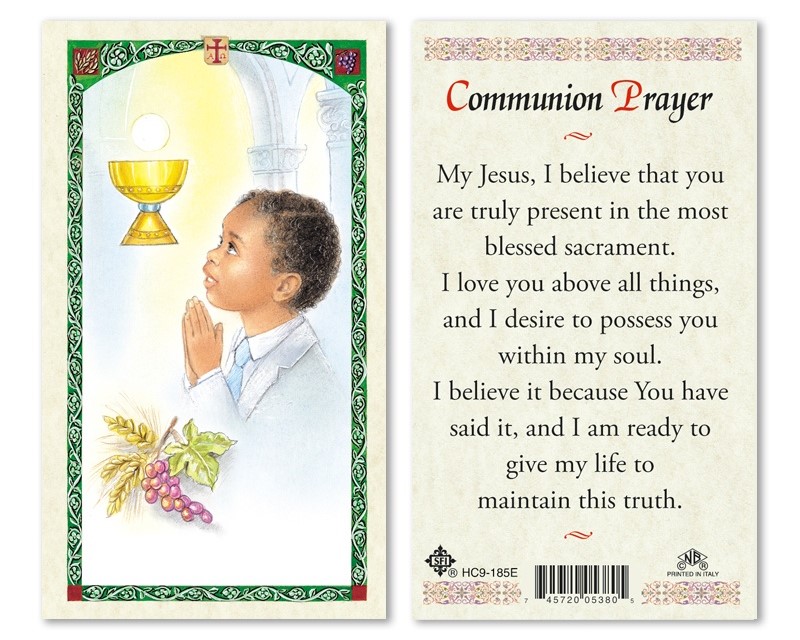 Boy&#39;s First Communion Laminated Prayer Card
