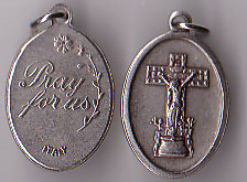 Crucifixion Oval Medal
