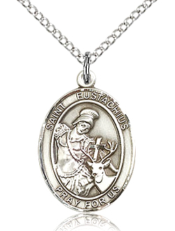 St Eustachius Sterling Silver Medal