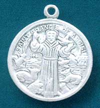 St. Francis Vintage Silver Medal
