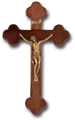 10-Inch Walnut and Museum Gold Wall Crucifix