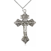 2-Inch Pardon Crucifix Pendant -  Silver or Gold