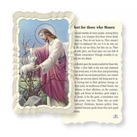 Comfort for Mourners Linen Prayer Card