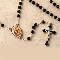 Black and Silver First Communion Rosary