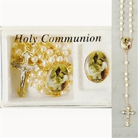 Communion Girl's Rosary with Pin