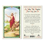 Prayer to St John the Baptist Laminated Prayer Card