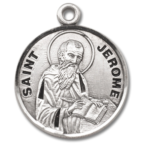 St Jerome Sterling Silver Medal