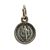 Tiny St. Benedict Oxidized Oval Medal