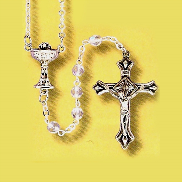First Communion Crystal Rosary