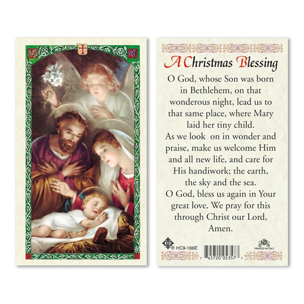 Christmas Blessing Laminated Prayer Card