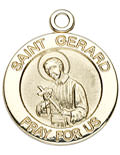 14k Gold Saint Medal