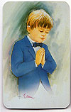 Communion Boy Prayer Card