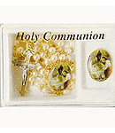 Communion Girl's Rosary with Pin