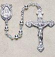 Communion Sterling Silver Bead Rosary