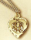 Gold Filled Elevated Communion Heart Pendant