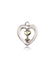 Communion 14KT Gold Heart & Chalice Pendant