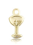 Chalice Shaped 14KT Gold Necklace