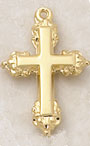 Gold over Sterling Fancy Cross Pendant