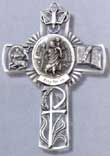 St Christopher Pewter Cross