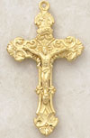 Gold over Sterling Fancy Crucifix Pendant