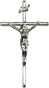 2-Inch Sterling Silver Crucifix Pendant with 24" Chain