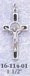 Saint Benedict Crucifix - Black Enamel - 1.5-Inch