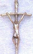 Slim Silver Papal Crucifix - 5.5-Inch