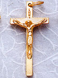 Small Metal Gold Tint Crucifix