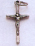 1 Inch Small Metal Crucifix for scapulars and charm bracelets