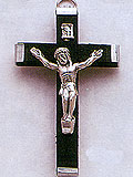 Small Black Wood Crucifix - 2.25-Inch