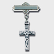 Sterling Silver Crucifix Baby Pin