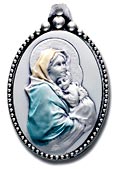 Madonna of the Street Sterling Silver Keychain