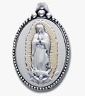 Our Lady of Guadalupe Sterling Silver Keychain
