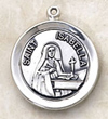 Sterling Silver Round St Isabella Medal