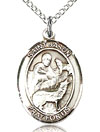 St Jason Sterling Silver Medal