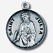 St Julia Sterling Silver Medal