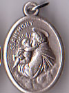 St. Anthony-St. Francis Oxidized Medal
