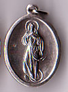 Our Lady of Assumption Inexpensive Oxidized Medal