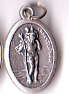 St. Christopher Travelers Oxidized Medal