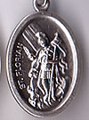 St. Florian Inexpensive Oxidized Medal