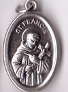 St. Francis of Assisi Oxidized Medal