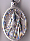 St. Helen Oxidized Oval Medal