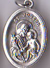 St. Joseph Inexpensive Oxidized Medal