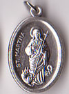 St. Martha Inexpensive Oxidized Medal