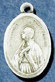 St. Monica Inexpensive Oxidized Medal