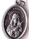 St. Faustina Oxidized Medal